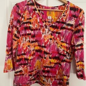 Ruby Rd Watercolor Print Top